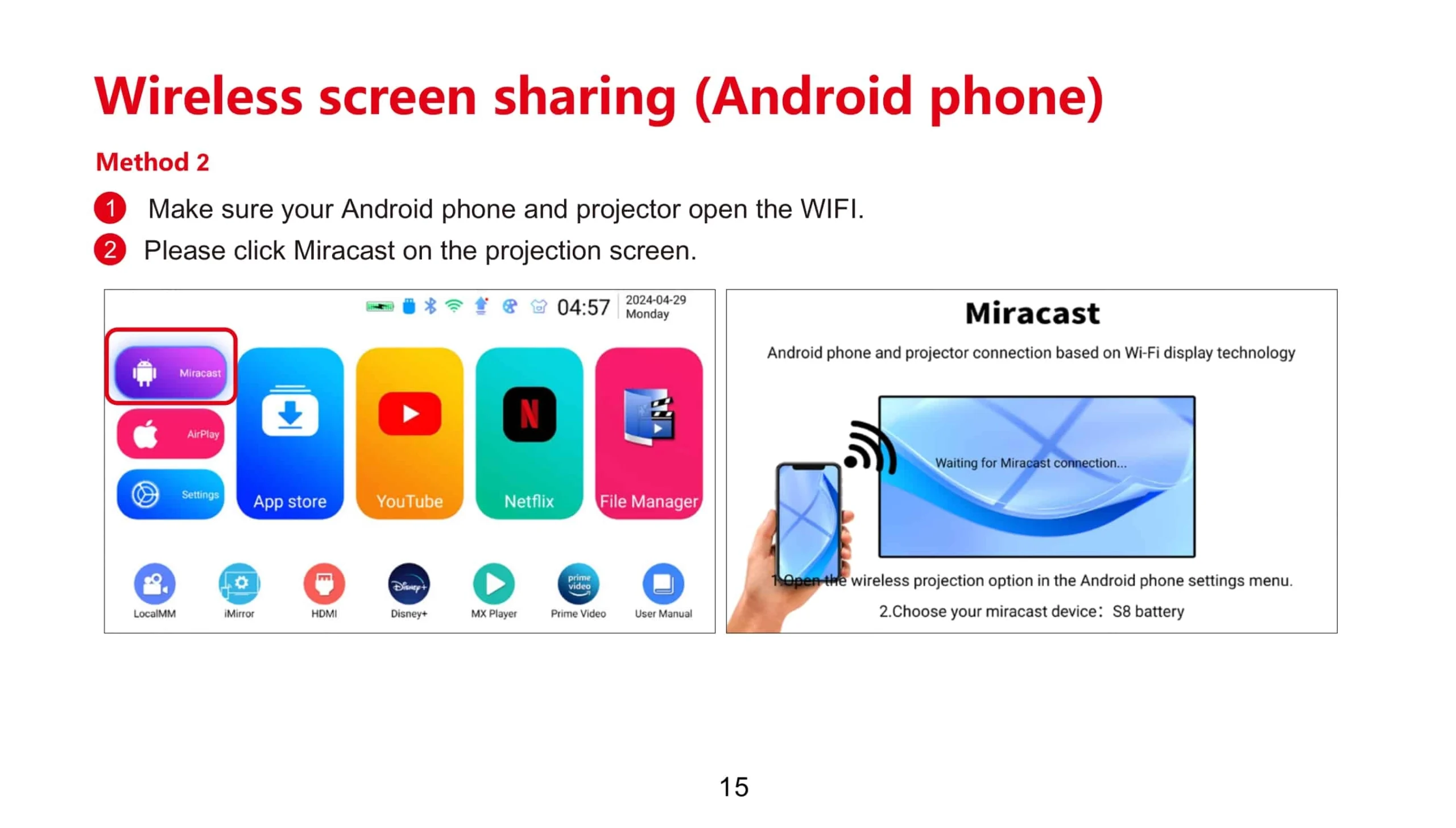 How to use miracast to mirror your phone’s screen to projector?插图19
