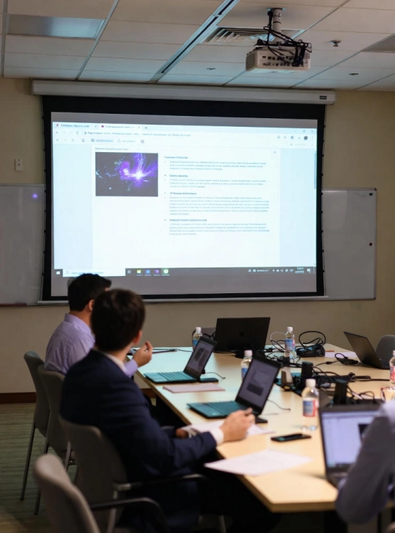 DLP projector in meeting room