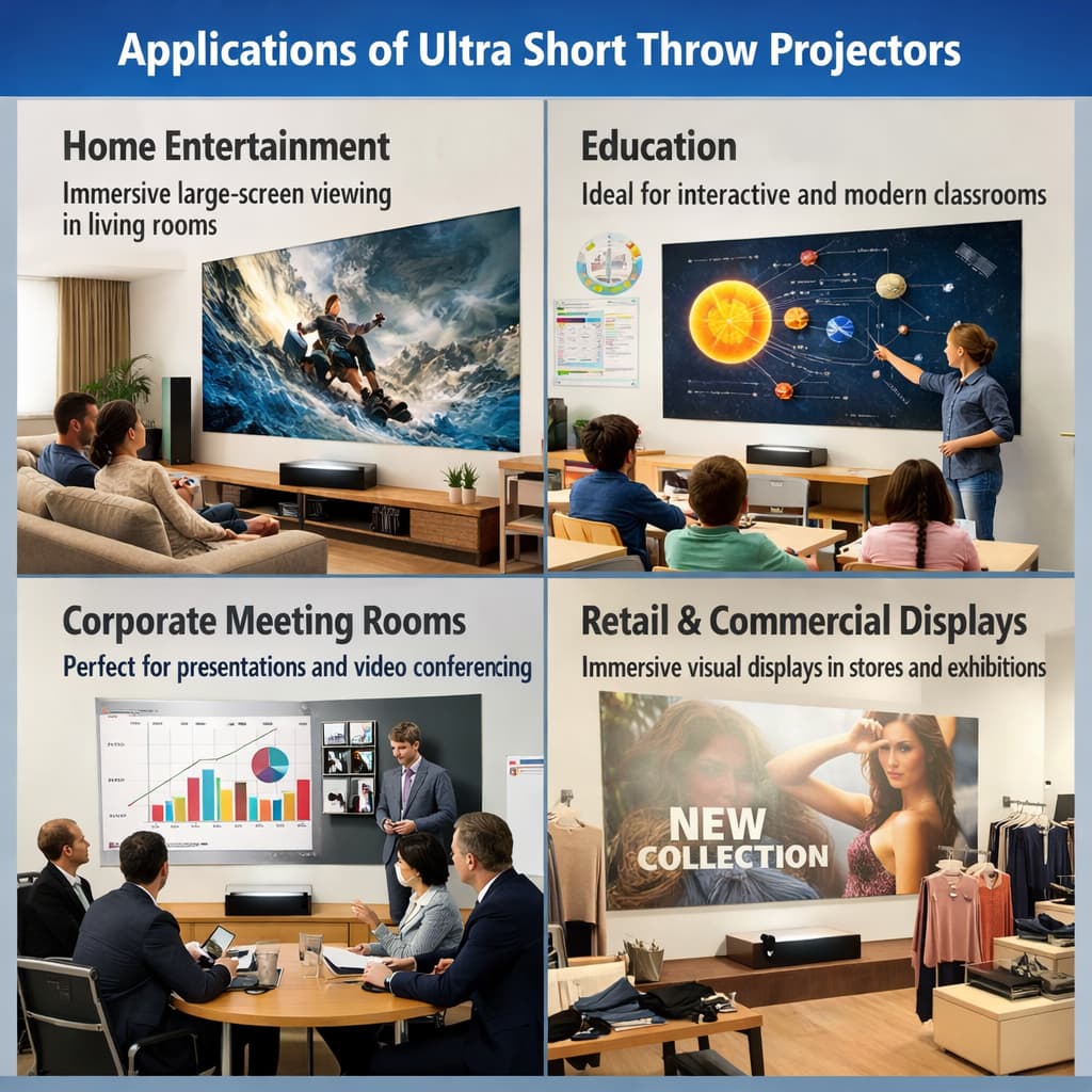 Applications of Ultra Short Throw Projectors