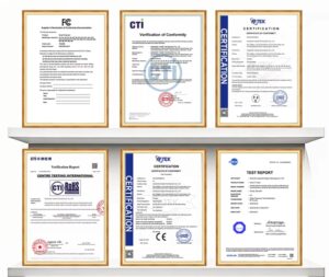 Projector OEM ODM compliance certificates including CE FCC RoHS and test reports