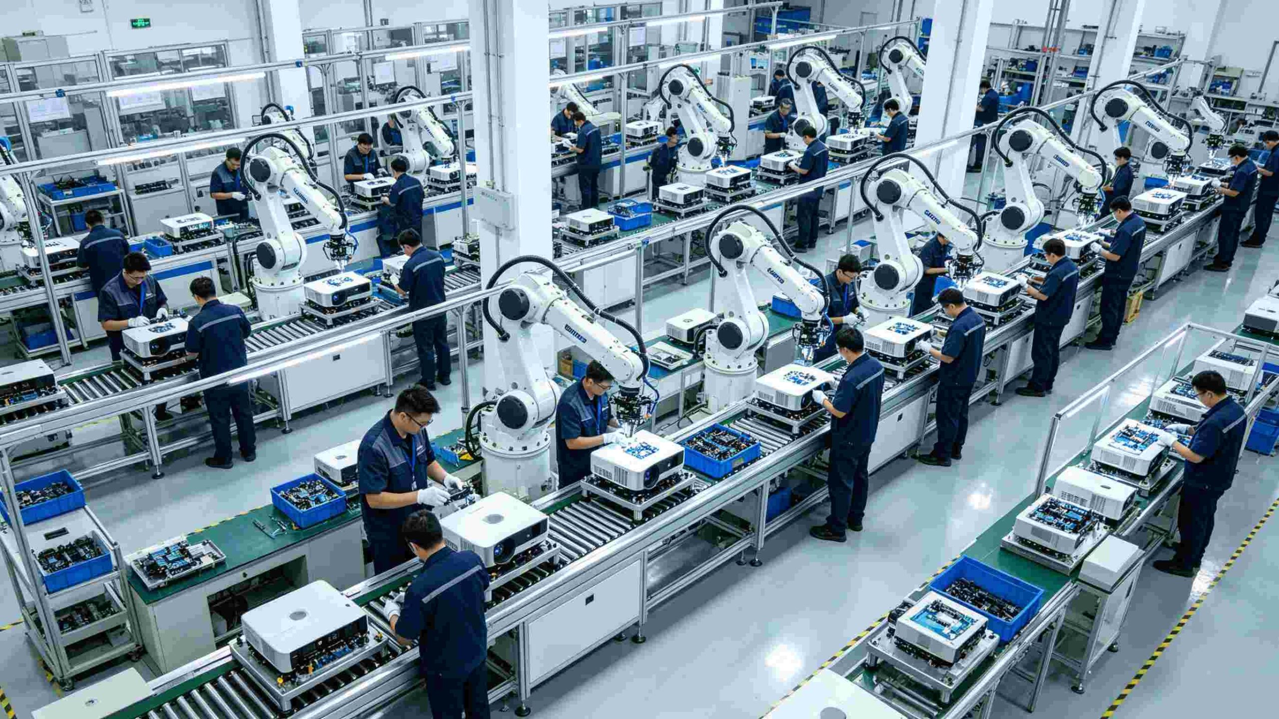 RGB laser projector ODM factory assembly line for custom projector brands