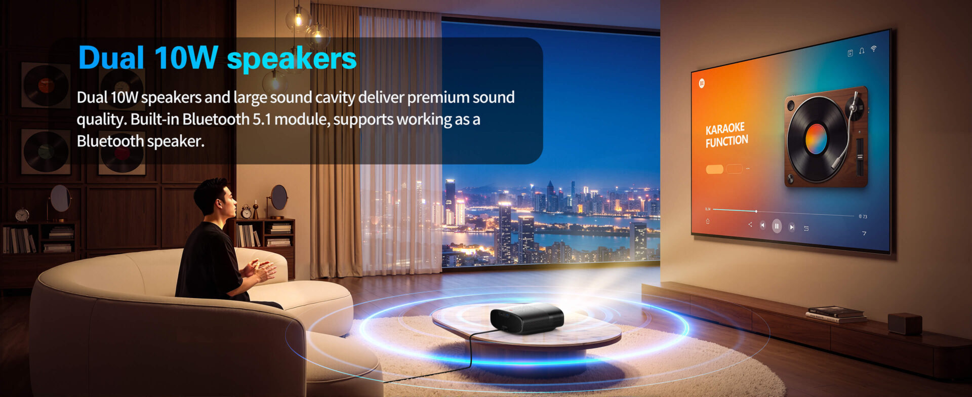 Toumei Q7 1080P Smart LCD Projector
