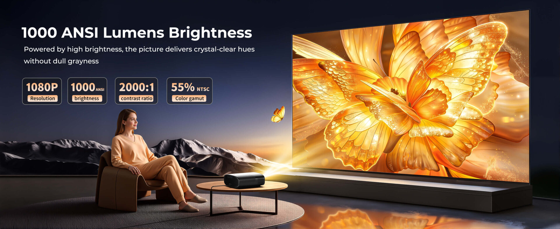 Toumei Q7 1080P Smart LCD Projector