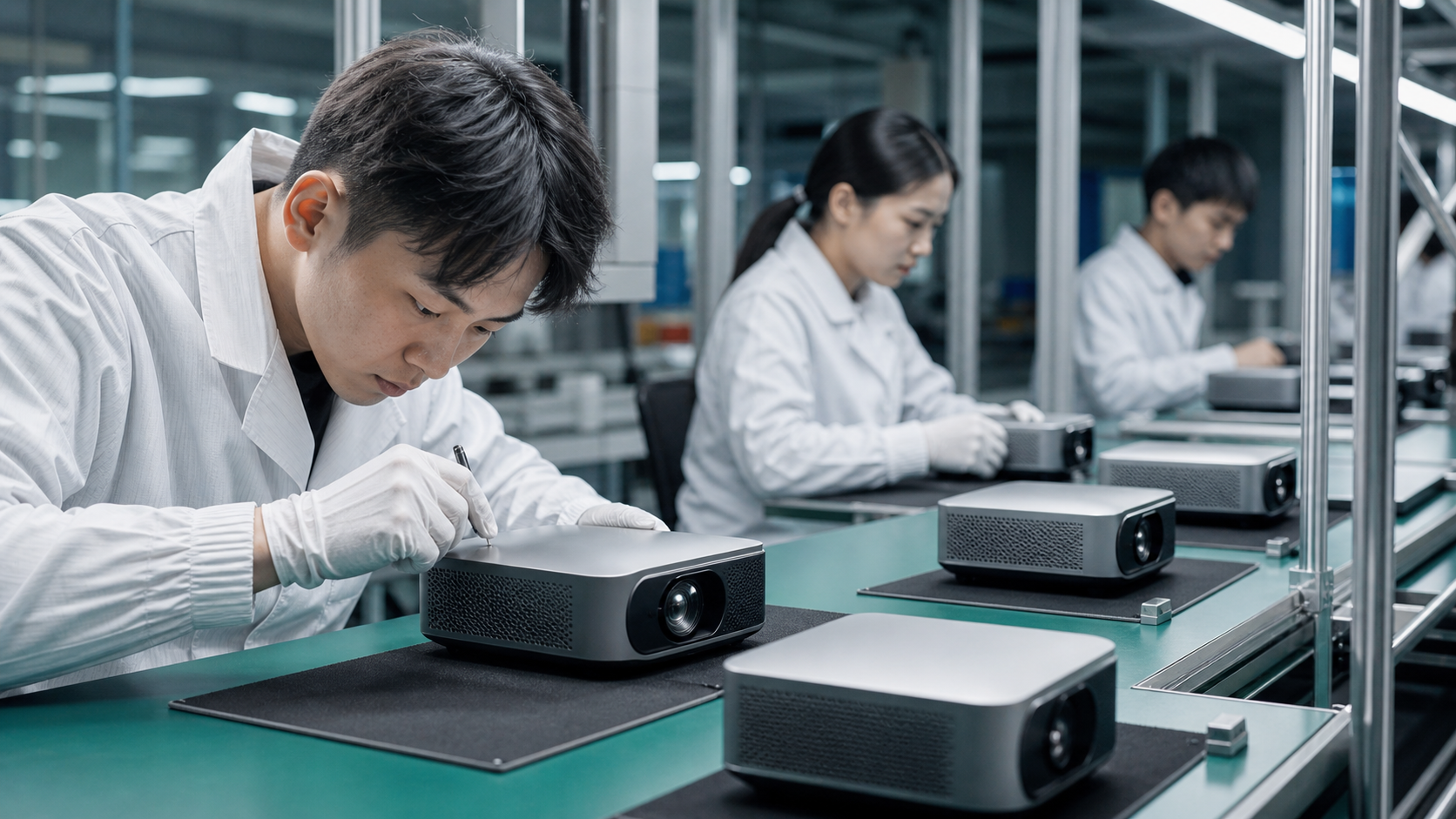 How Long Does OEM Projector Production Take? 1 OEM Projector Assembly and Quality Inspection